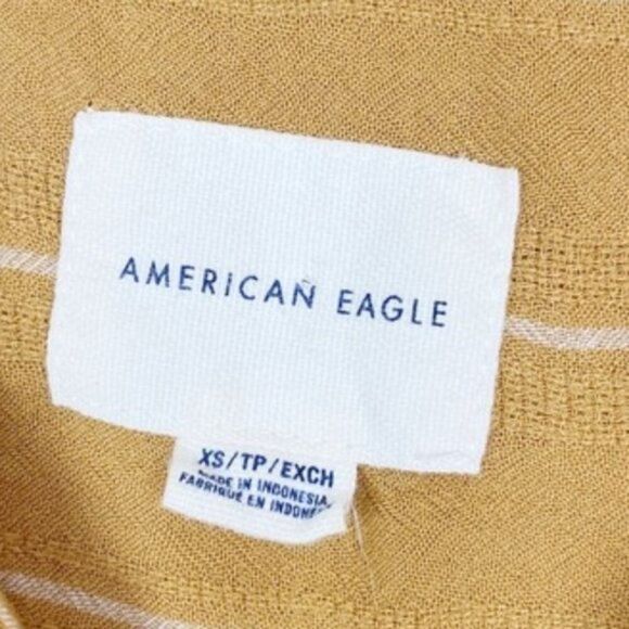 American Eagle | Stripe Tie Front Button Down XS - Picture 7 of 11